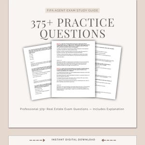 Guide d'étude de l'examen d'agent de la FIFA : Plus de 375 questions d'entraînement (téléchargement numérique)