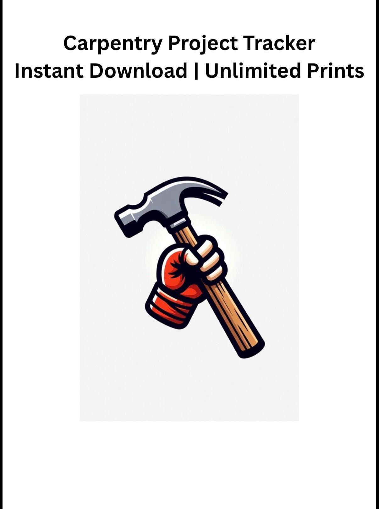 Carpentry Project Tracker Printable | Instant Download PDF ...