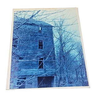 Photograph of Old Abandoned Farm Mill Factory Building Photo Kodak Paper 8 x 10&quot;