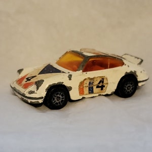 Corgi Juniors Porsche Carrera White Red Blue 4 Vintage Diecast Toy Car England