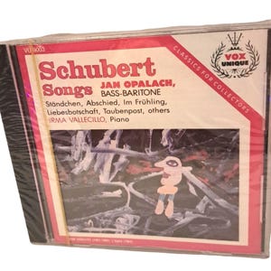 Schubert Songs CD Jan Opalach Irma Vallecillo Vox Unique VU 9003 Muzyka klasyczna