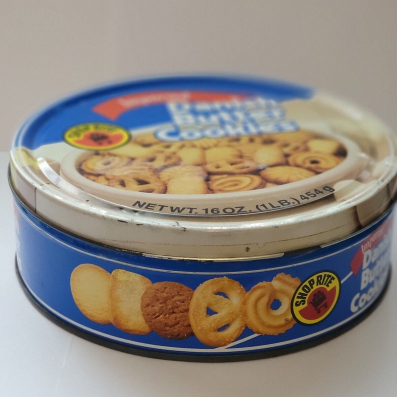 Vintage Shoprite Danish Cookie Tin 1985 1980s NY NJ Etsy