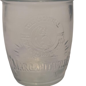 Margaritaville Embossed Clear Glass Tumbler Wine Cocktail Bar Jimmy Buffett