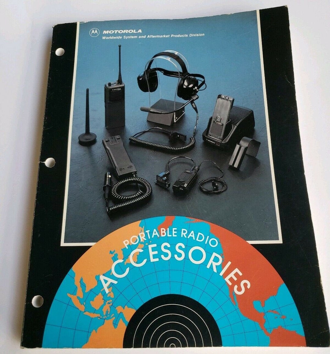 Vintage 1993 Motorola Portable Radio Accessoires Catalogue Etsy France