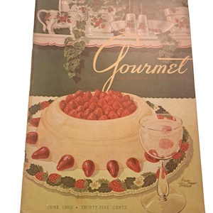 Vintage Gourmet Magazine June 1950 Food Cooking Epicurean 1950s Post War WWII