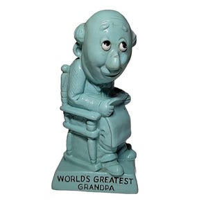 Vintage W & R Berie Statue World's Greatest Grandpa Figurine 1970 1970er Jahre