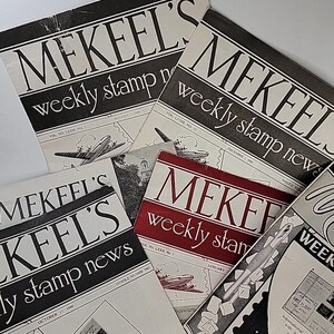 Mekeel&#39;s Weekly Stamp News 1947 1949 1950 Vintage Philatelic Newspaper Magazine