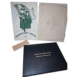 1957 Johnstown High School Pennsylvania Graduation Diploma Programm Tickets