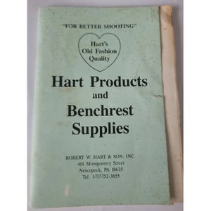 Vintage Hart Products and Benchrest Catalog Nescopeck PA 1989 Hunting