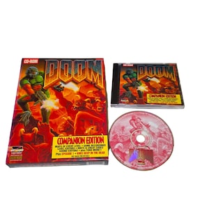 Vintage Doom Companion Edition CD-ROM Big Box PC Videospel 1990-talet Laser Magic