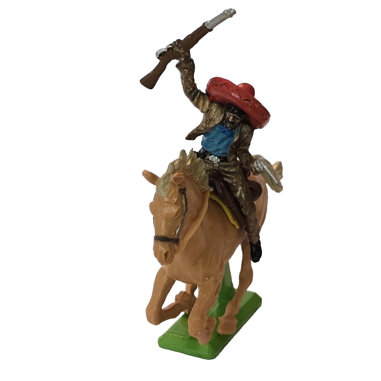 Britains Herald - Radeau Cowboy Avec 2 Figurines, Réf 4601, Jouet Ancien Occasion
