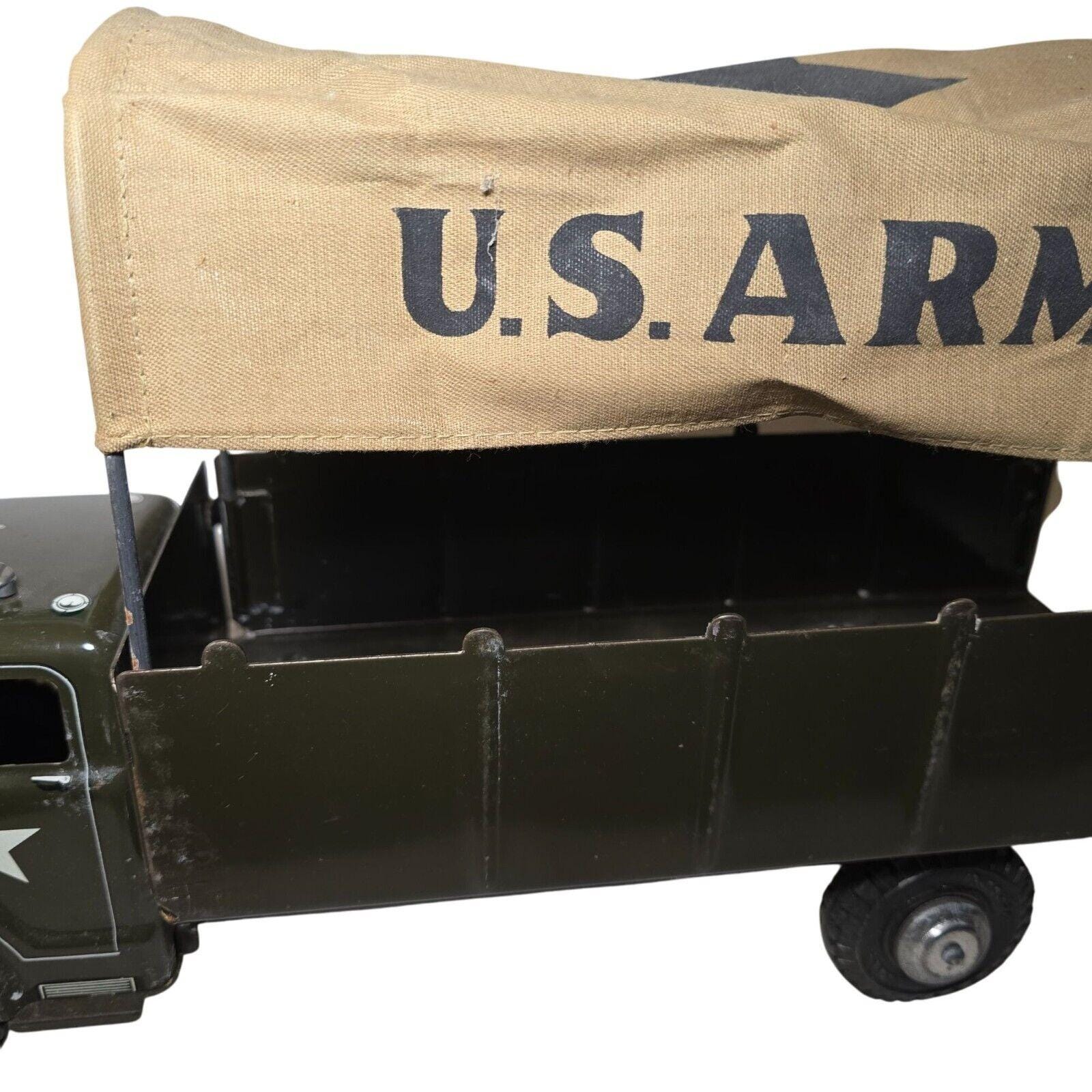 Vintage Marx Lumar US Army Carrier Transport Truck and Box 1950s
