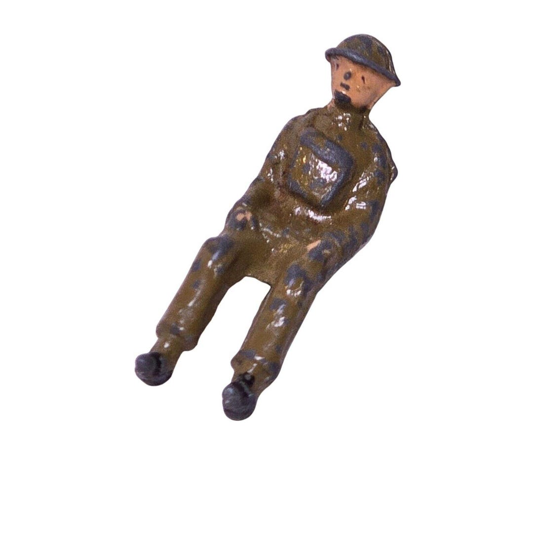 Dinky Toys Seated Metal Soldier Passenger Army Military Toy Soldier ...