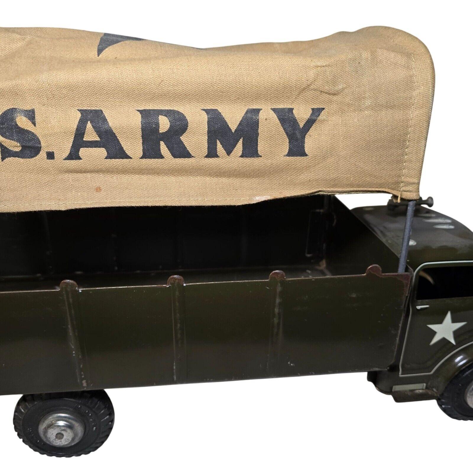 Vintage Marx Lumar US Army Carrier Transport Truck and Box 1950s