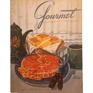 Vintage Gourmet Magazine January 1950 Food Cooking Epicurean 1950s Post War WWII