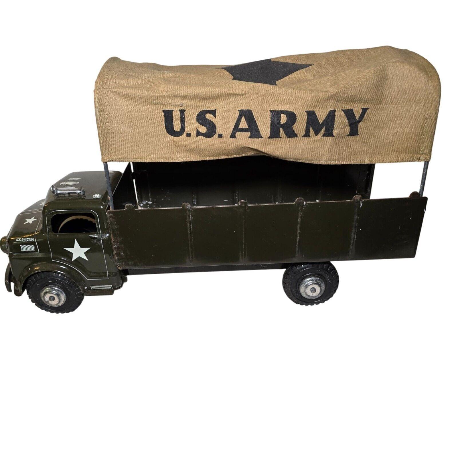 Vintage Marx Lumar US Army Carrier Transport Truck and Box 1950s