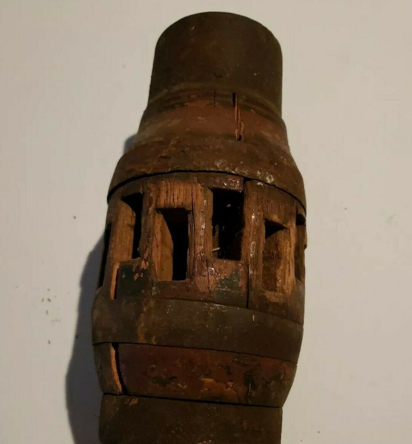 Antique Wagon Wheel Hub Heavy Wood an Iron 14 Spokes Vintage Etsy