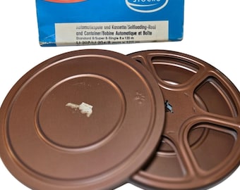 Contenitore per bobine di pellicola in metallo Stocko Vintage da 7" con caricamento automatico U 207 204 8 mm x 120 mm