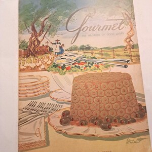 Vintage Gourmet Magazine May 1950 Food Cooking Epicurean 1950s Post War WWII