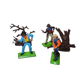 Vintage Britains Deetail Spielzeugsoldaten Cowboys Wilder Westen Made in England 1970er Jahre