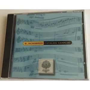 Catálogo G Schirmer Sampler CD Promo Compositores de Música Clássica do Século XX