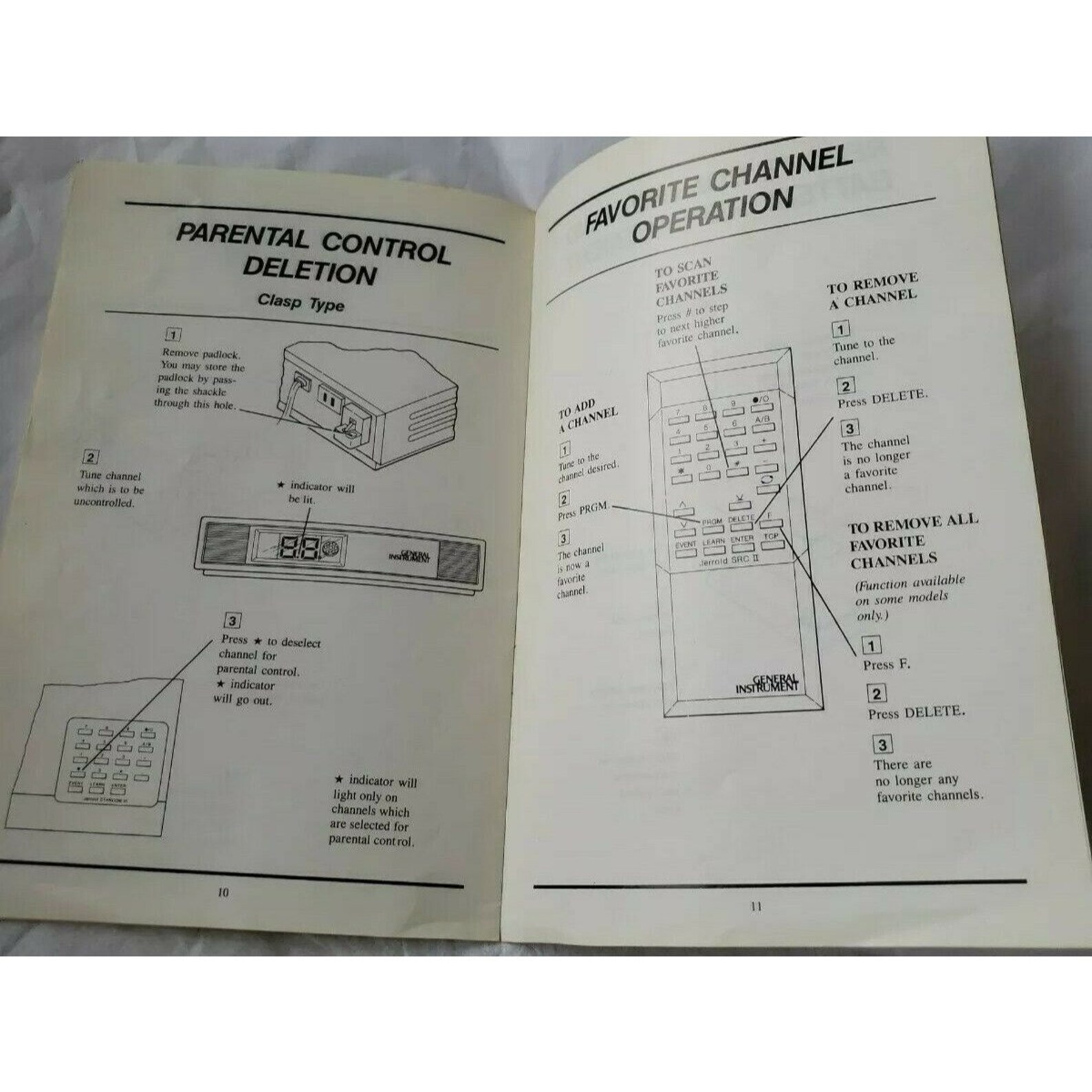 Vintage General Instrument Jerrold VI Cable Box Handbook Manual