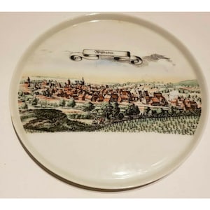 Plankenfels Porzellan Bavaria Germany Wiesbaden Souvenir Plate Dish Wall Hanging
