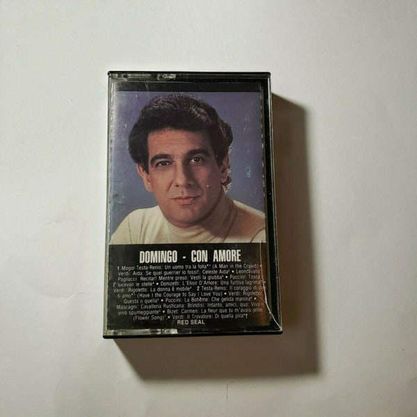 Placido Domingo Con Amore Audio Cassette Tape RCA AFK1-4265 Red Seal