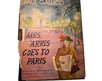 La señora 'Arris va a París, de Paul Gallico. Libro de tapa dura, primera edición, 1958, década de 1950.