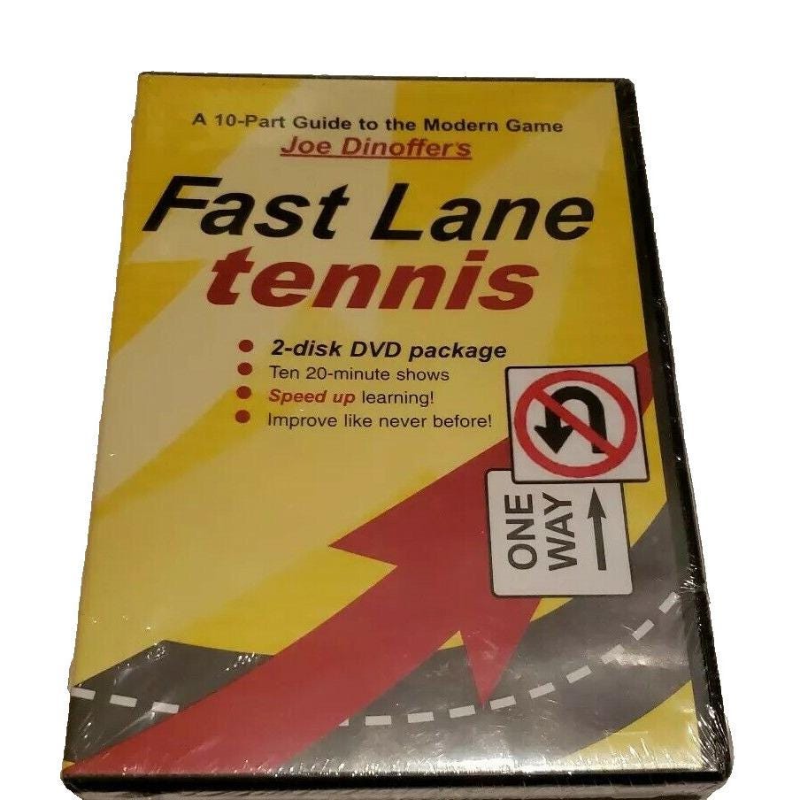 DVD de tênis Fast Lane, 2 discos de Joe Dinoffer, desenvolvimento de jogadores em quadra e fora da quadra