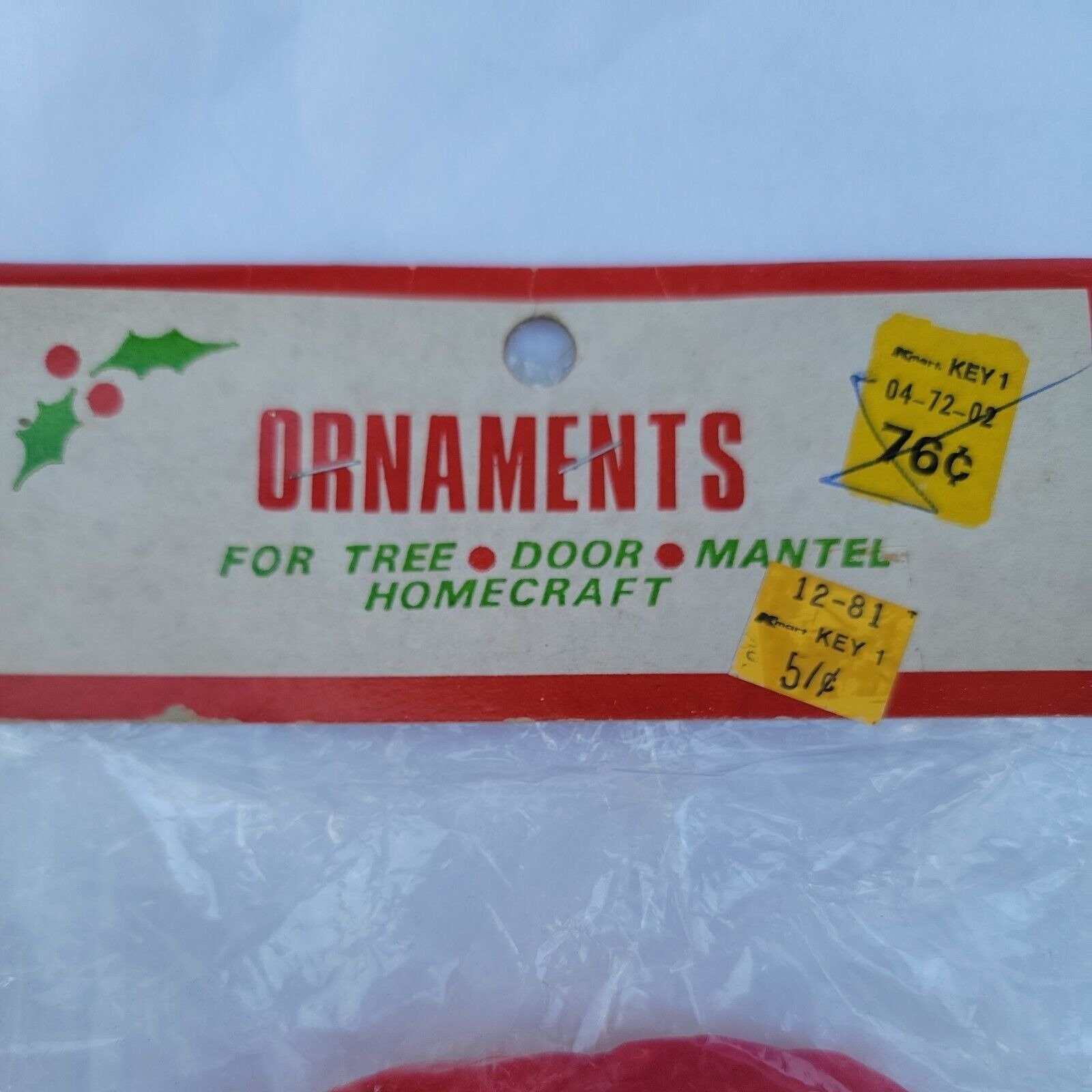 Cardinal Christmas Ornament K Mart Kmart Red Bird Vintage Etsy