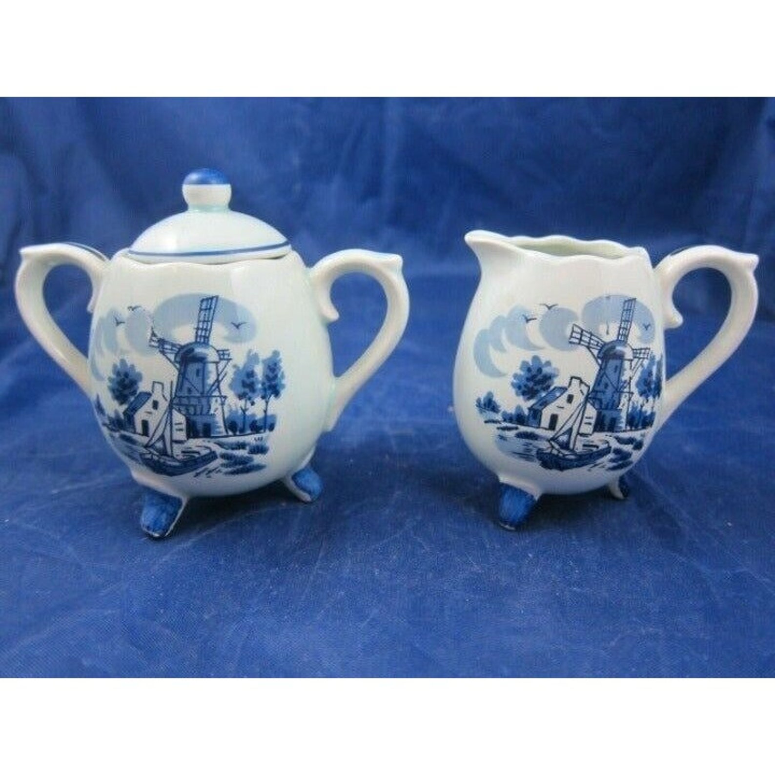Vintage Toy Tea Set Sugar Bowl With Lid Creamer Enesco Imports Etsy