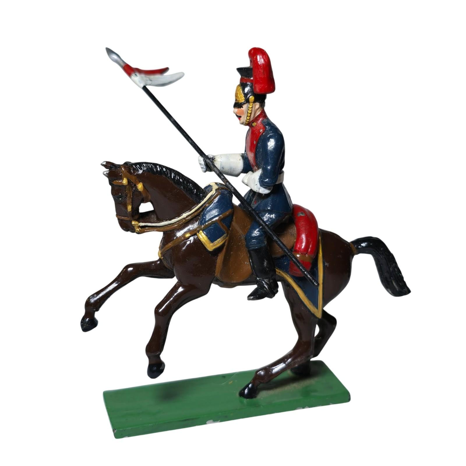 Vintage Soldats de cavalerie de plomb - Figurines peintes à la