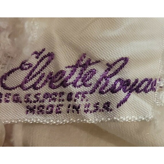 Vintage Elvette Royal Gloves 17" Off-White - image 8