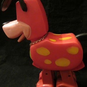 Vintage Cragstan Kennel Pup Friction Powered Orange Plastic Toy Puppy Dog
