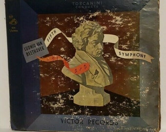 Toscanini Conducts Ludwig Van Beethoven 78 4 record set RCA Victor DM 640