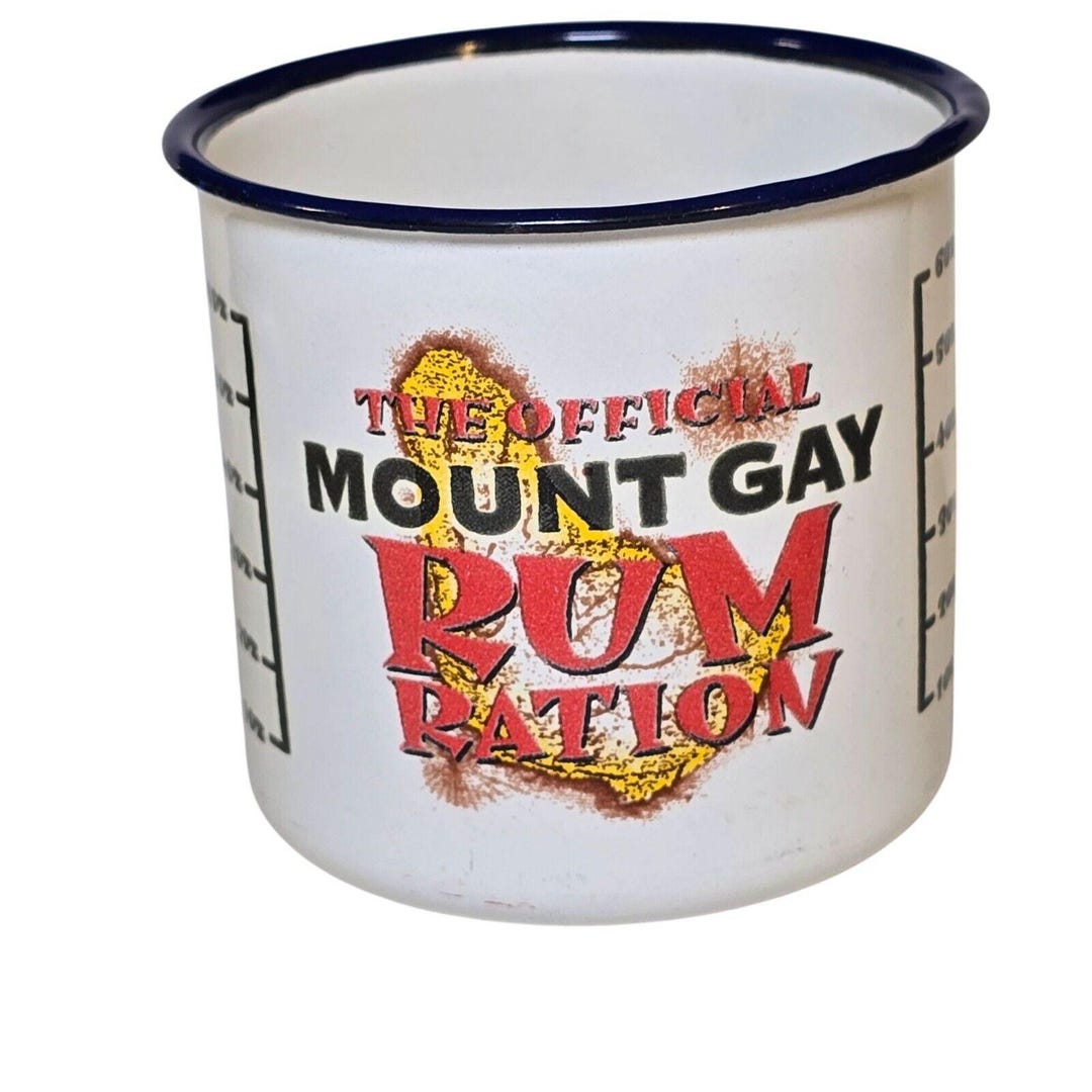 The Official Mount Gay Rum Ration Cup Mug Tin Enamel Barbados ...