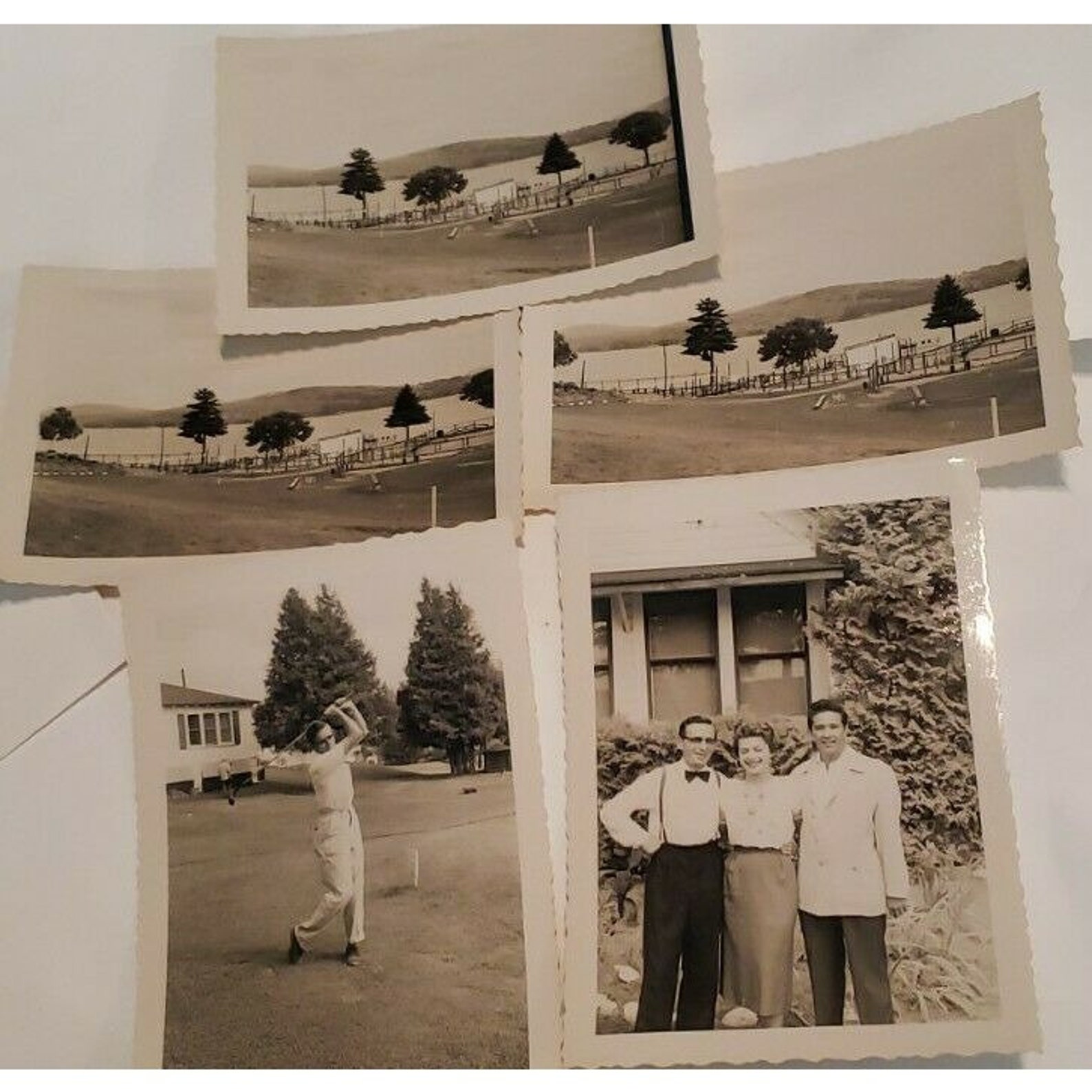 1950s 1960s Catskills Resort Bungalow Colony Golfing Handball