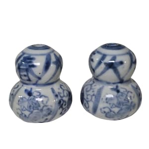 Vintage Kutani Ware Gourd Shape Wind Cime 1.75 Gourds Japan Japanese Porelain