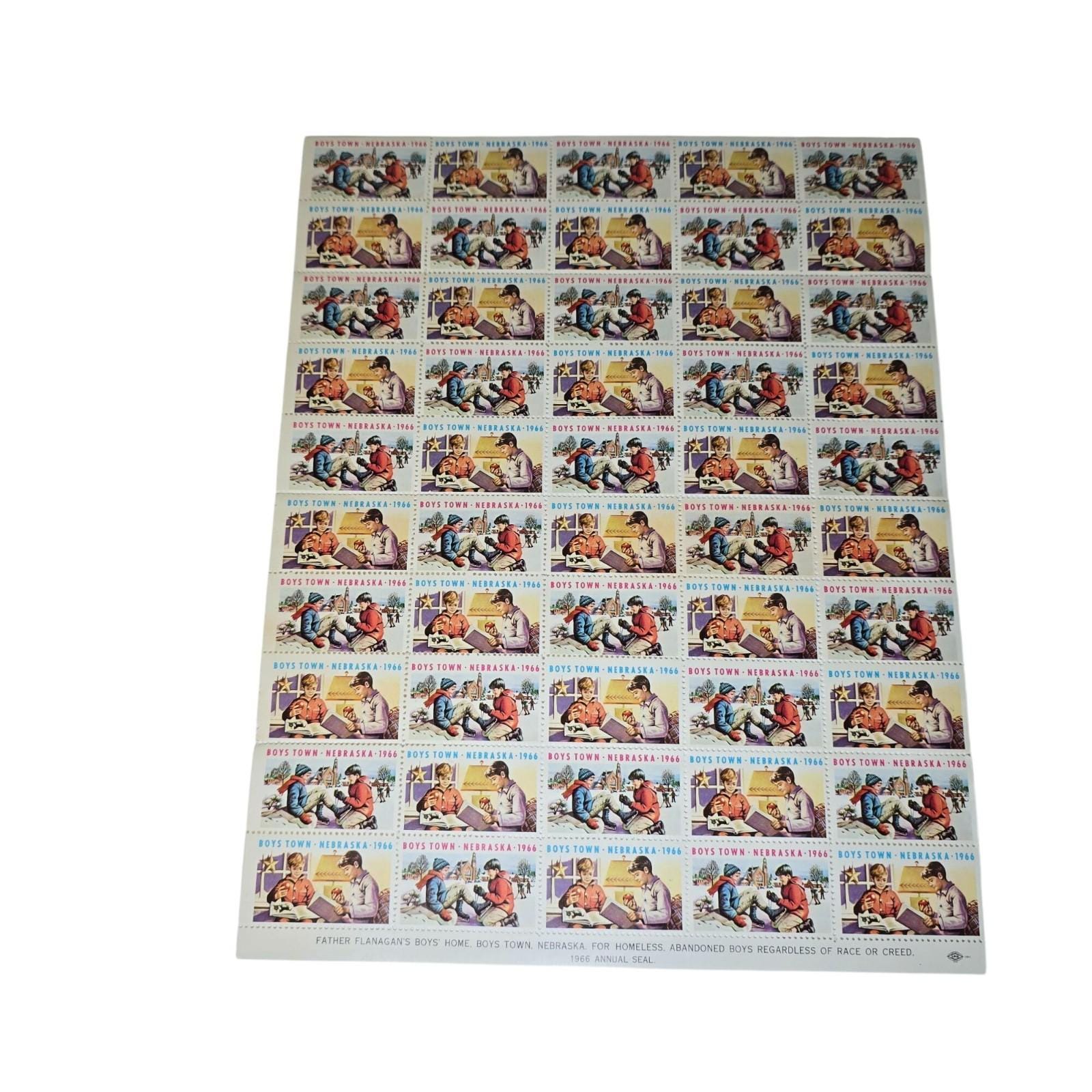Vintage Boys Town Stamps 1966 1960s Philatelic Ephemera Charity
