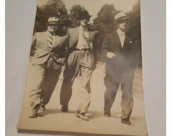 Dapper Men Stepping Out Photograph 1920s 1930s 1940s Photo Europe Snapshot