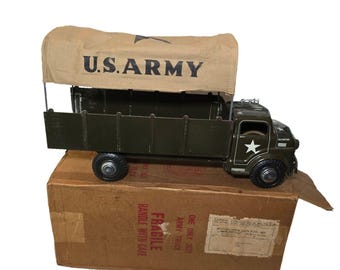 50's ビンテージ Marx 歩行フィギュア アメトイアーミー USAアメリカ Vintage 1950's Marx US Army Anti-Aircraft Metal Moving