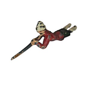 Johillco Toy Soldier Scottish Highlanders Prone Shooting Rifle Vintage Antique