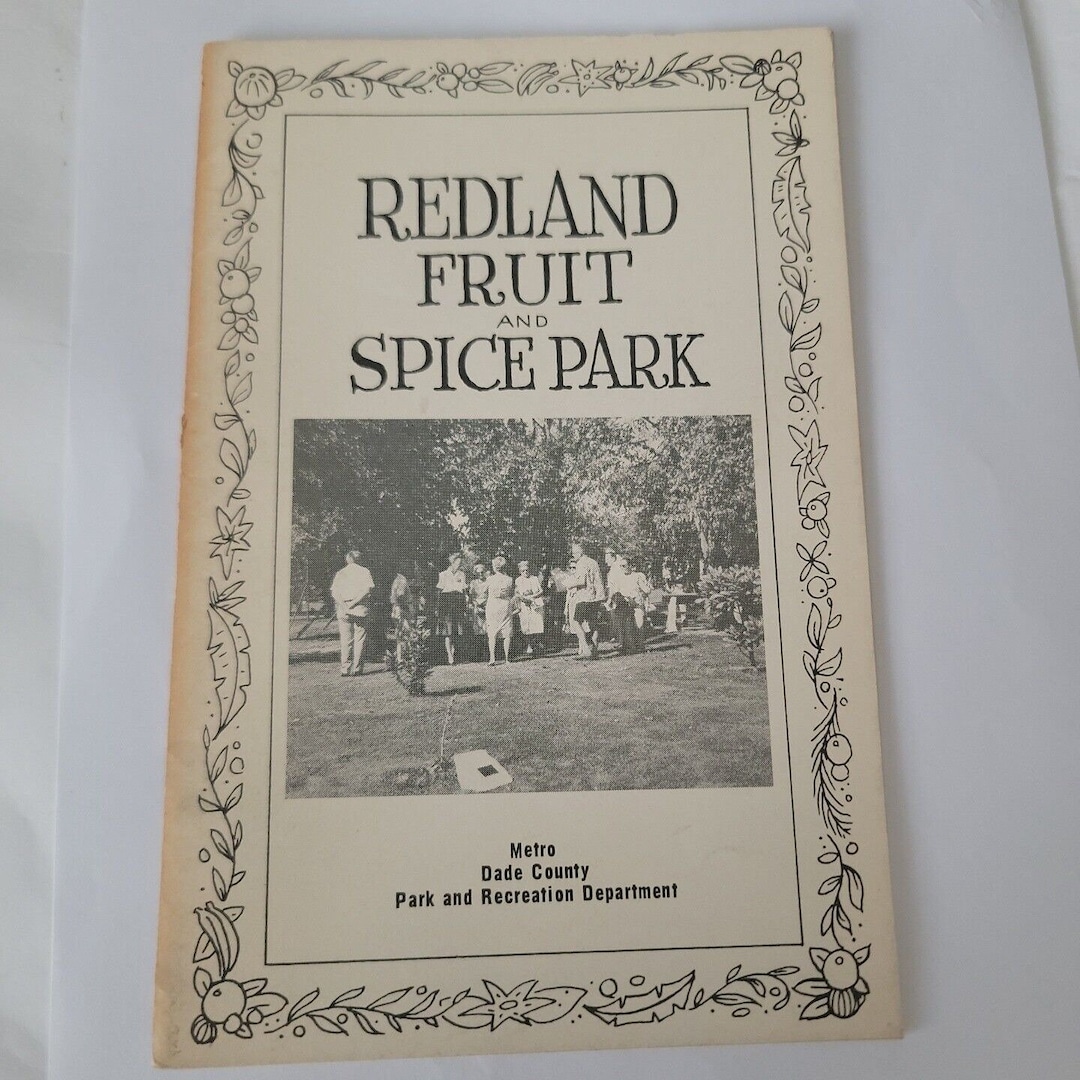 Redland Fruit and Spice Park Booklet Miami Florida Metro Dade County Brochure Etsy