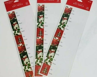 Hallmark Inspirations Christmas Wrap Gift Tags Seals Stickers 10 packs 240 count