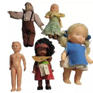 Lot Of Vintage Dolls Toys Hard Soft Plastic Porcelain 1960s 1970s 1980s