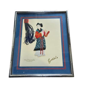 Vintage Gaddi's The Peninsula Menu emoldurado Silk 3D Wall Art Hong Kong Chinês