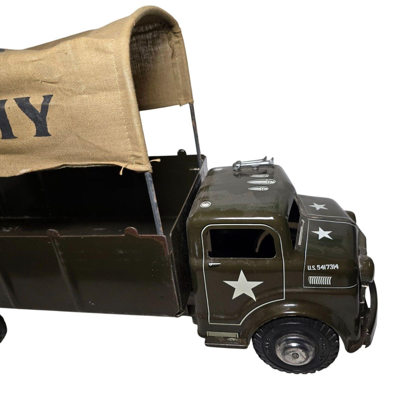 Vintage Marx Lumar US Army Carrier Transport Truck and Box 1950s