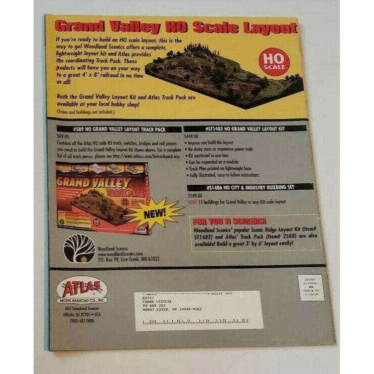 2001 Atlas Model Railroad Catalog H0 HO N Toy Train Ephemera Etsy