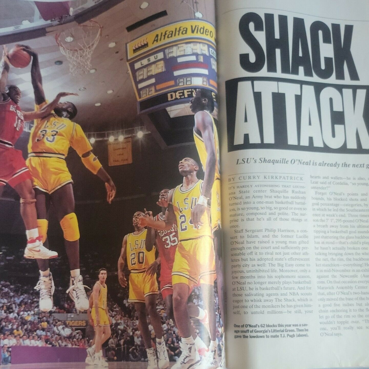 Sports Illustrated January 21 1991 Shaquille O'neal LSU 